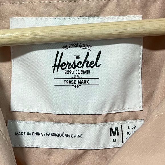 Herschel Supply Co. Coach Jacket Pink Women’s Size M Lightweight Snap Button - Picture 2 of 4